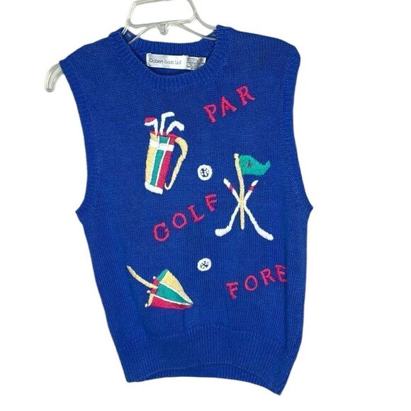 Vintage Robert Scott LTD Golf Preppy Sweater Vest. Size Small. - Picture 1 of 5